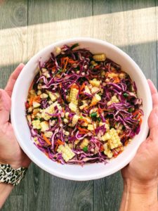 Corn and Red Cabbage Slaw