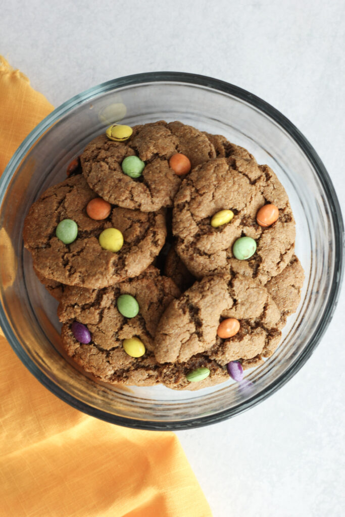 A big bowl of these chewy almond butter cookies. 
