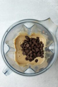 The chocolate chips have been added to the batter.