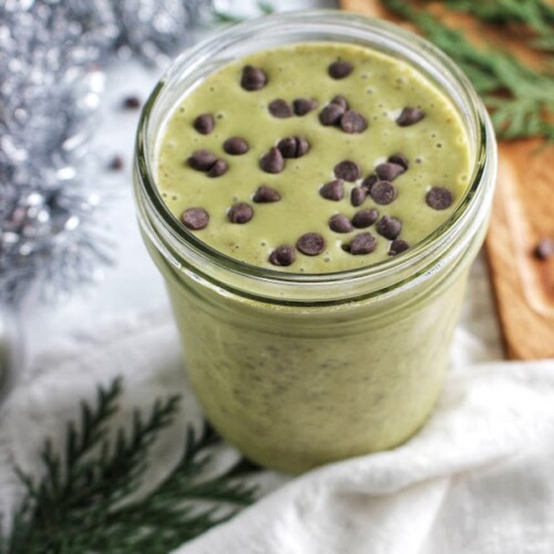 White Peppermint Protein Smoothie (vegan)