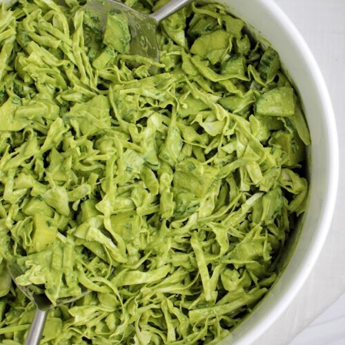 Green Goddess Creamy Cabbage Salad