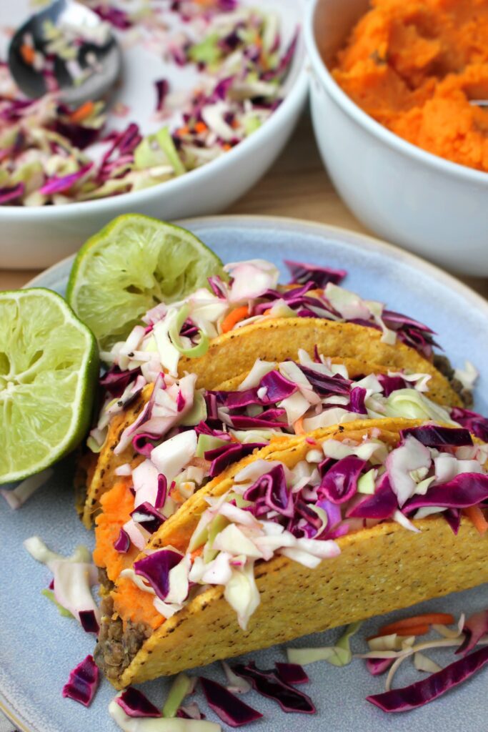 Vegan Layered Lentil Tacos