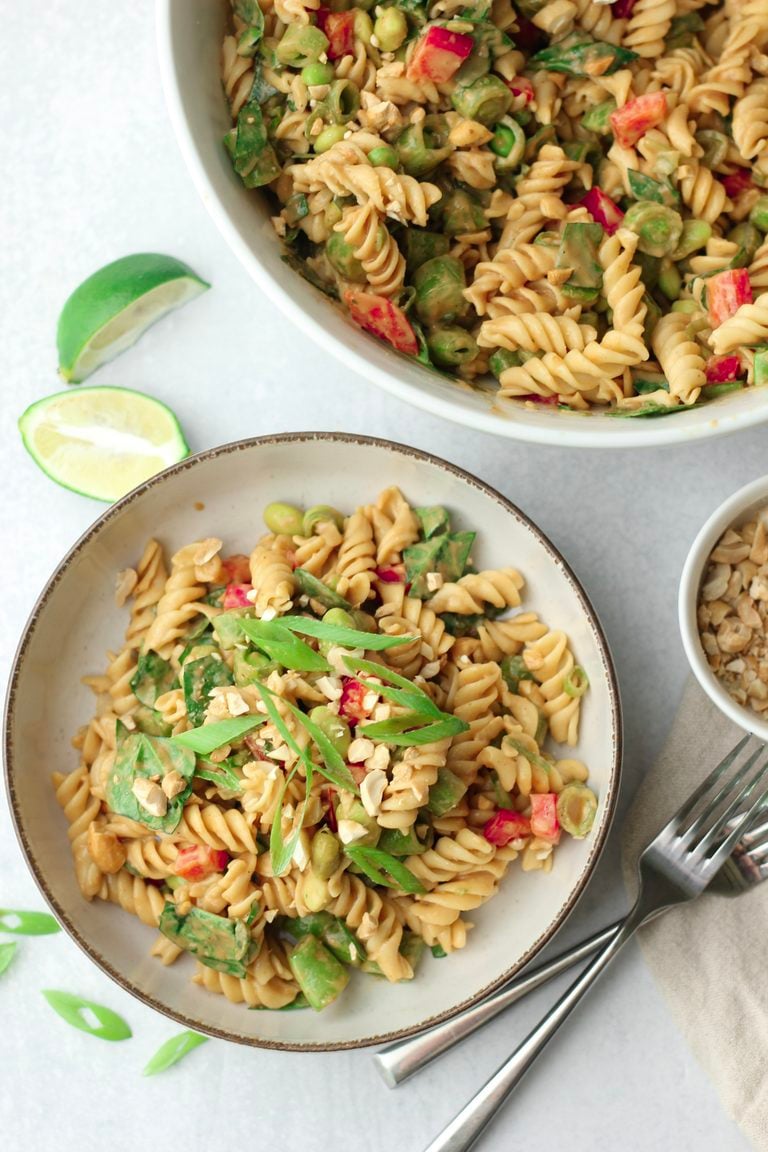 Vegan Asian Noodle Salad with Peanut Dressing