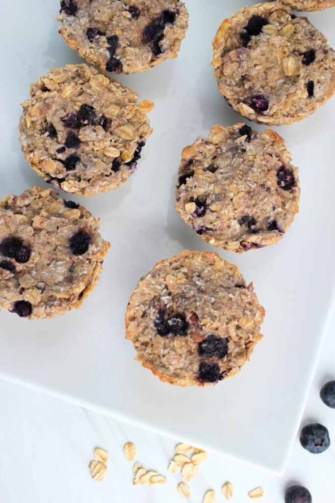 One-Bowl Vegan Coconut Oat Blueberry Muffins