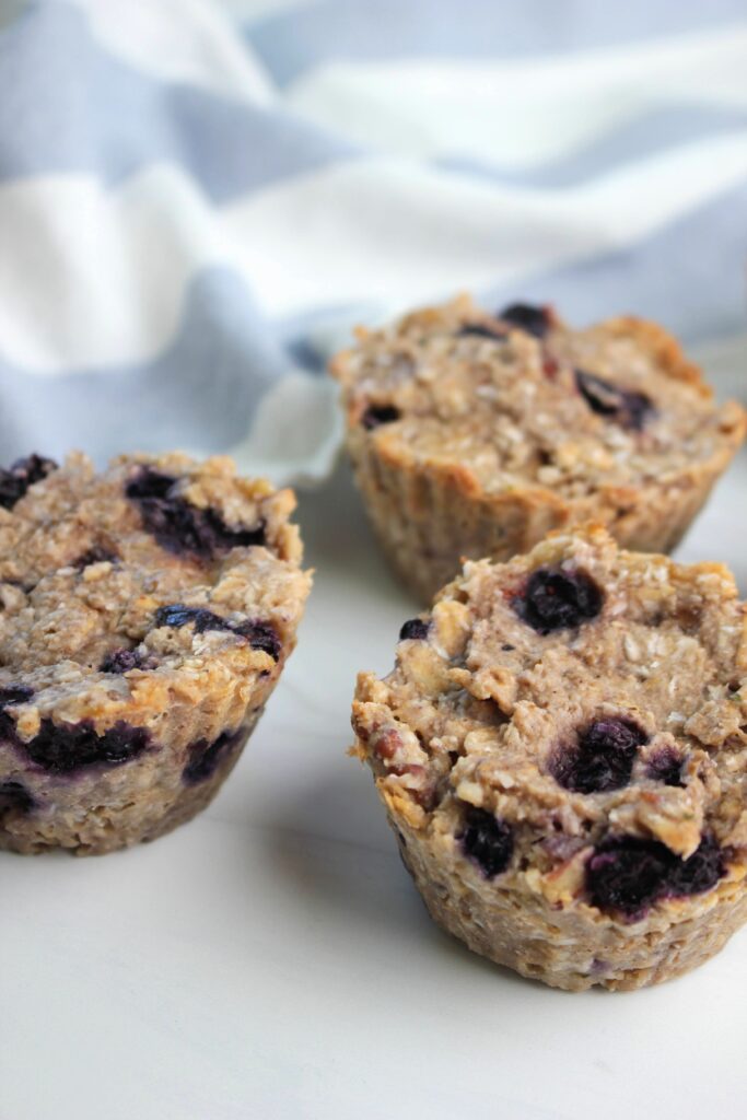 One-Bowl Vegan Coconut Oat Blueberry Muffins