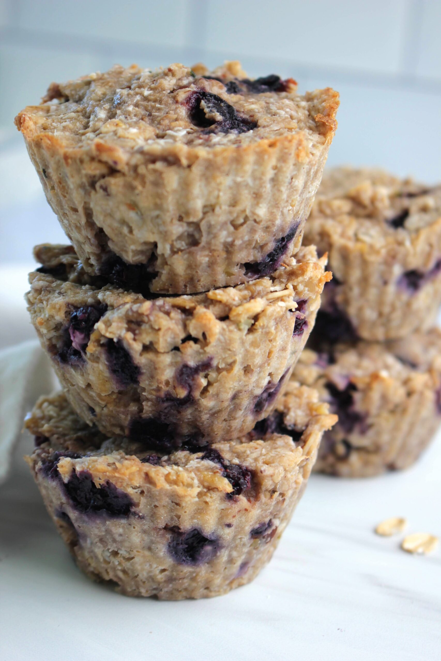 OneBowl Vegan Coconut Oat Blueberry Muffins
