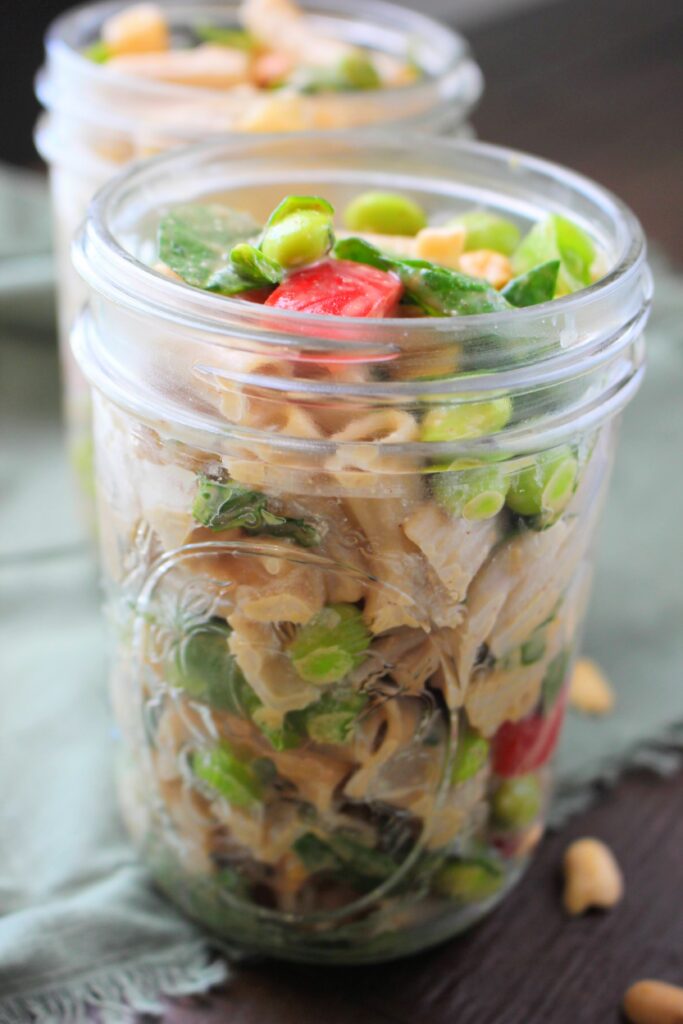 Vegan Asian Noodle Salad in a Jar