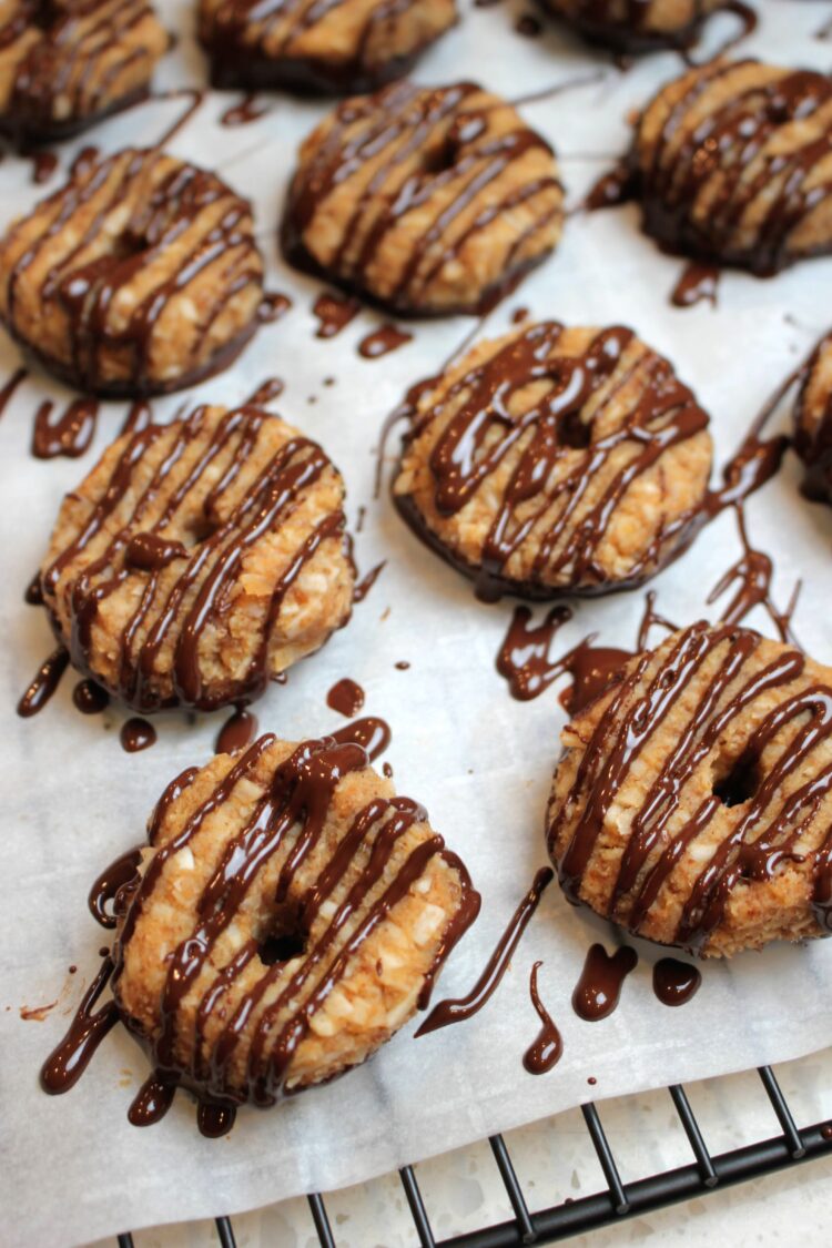Healthy Vegan Copycat Girl Scout Caramel DeLites