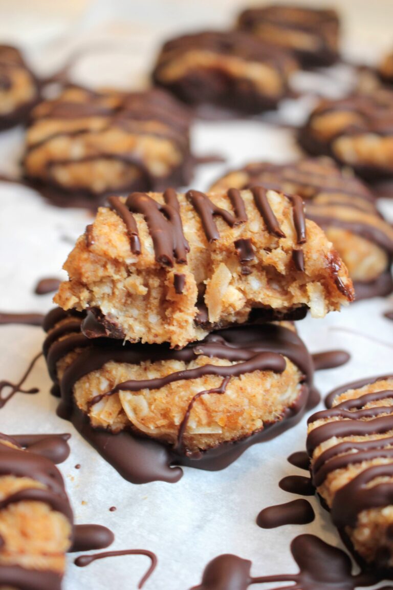 Healthy Vegan Copycat Girl Scout Caramel DeLites