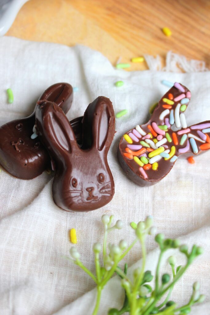 Homemade Peanut Butter Chocolates for Easter are ready to enjoy.