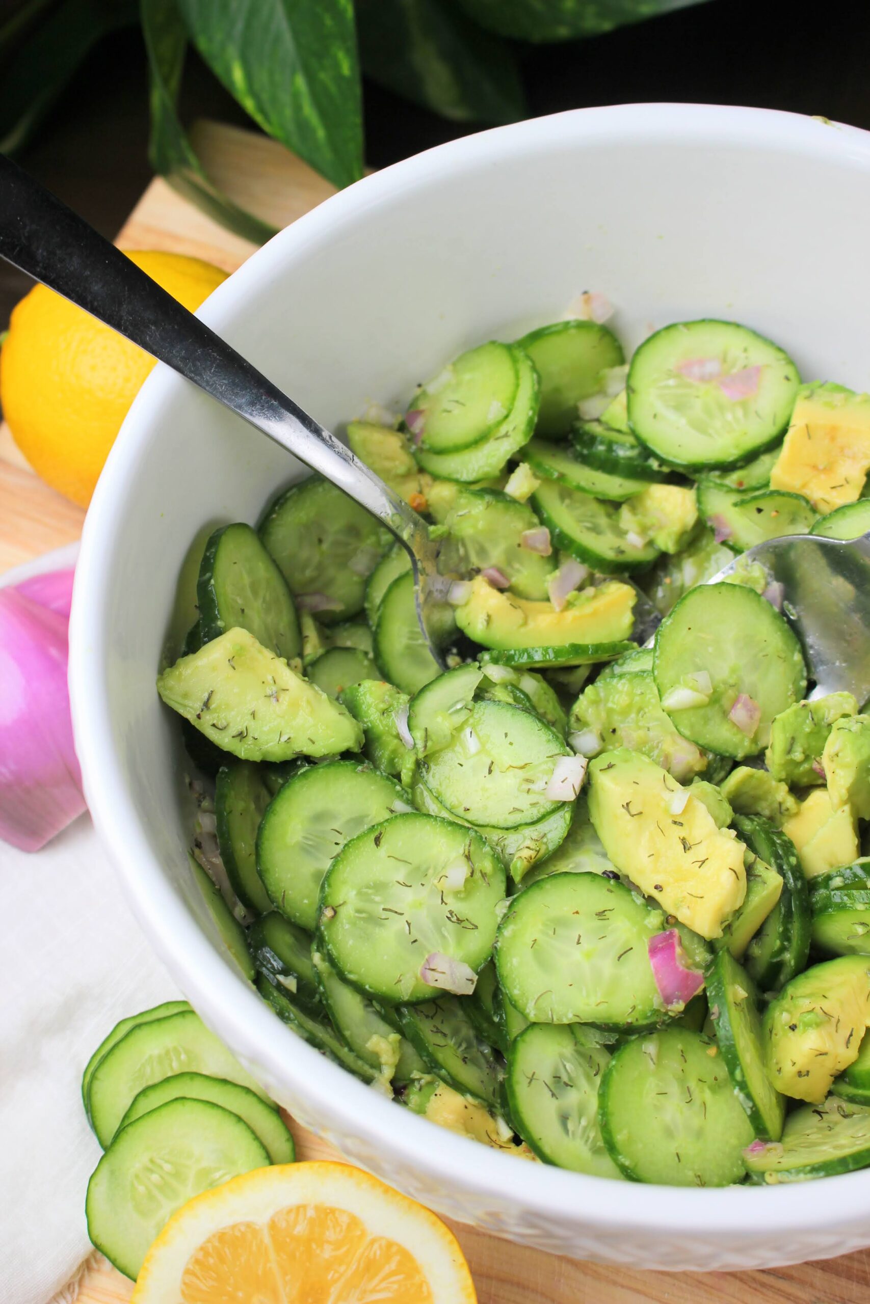 Simple cucumber salad vegan 