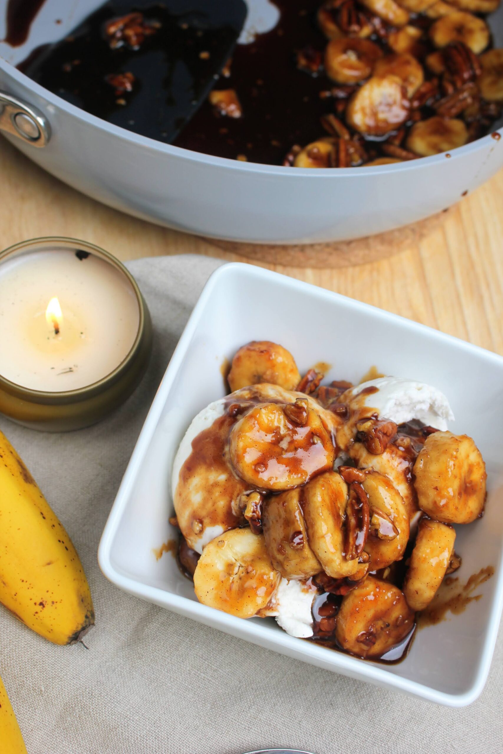 Healthier Banana Fosters Ice Cream (dairyfree)