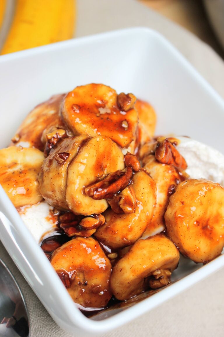 Healthier Banana Fosters Ice Cream (dairy-free)