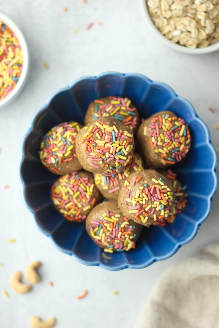 No-Bake Cashew Coconut Protein Balls