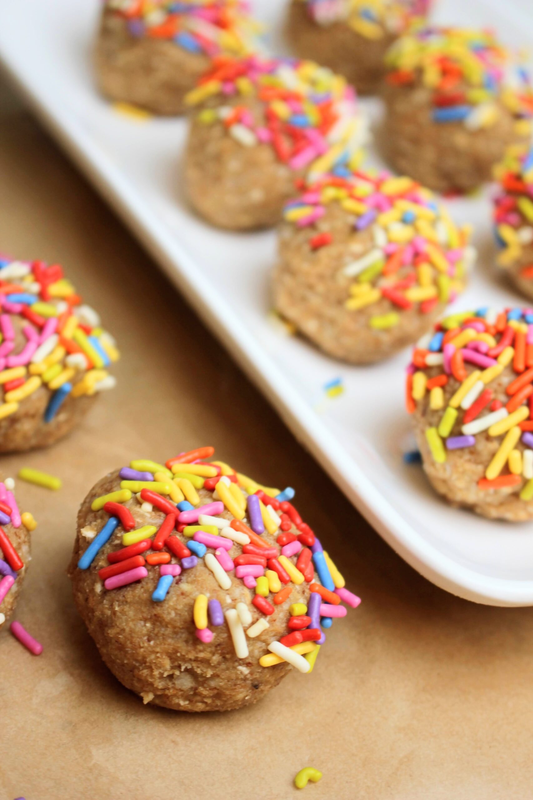 Easy NoBake Vegan Cashew Coconut Protein Bites The Happy and