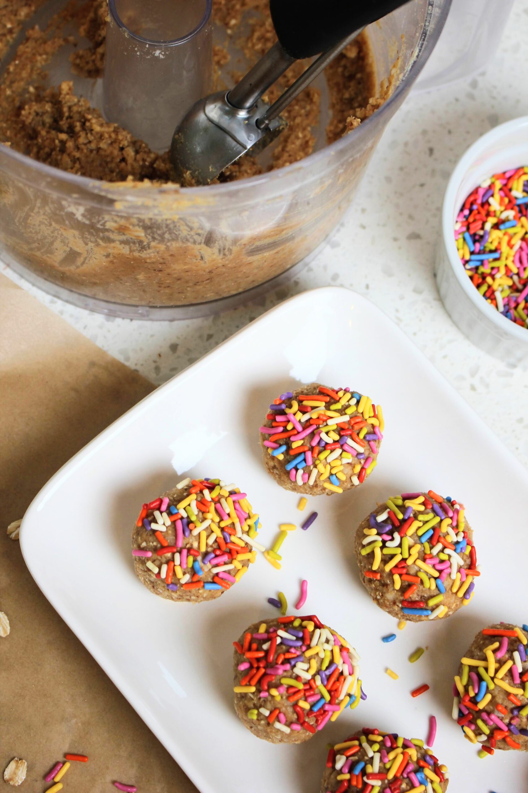 Easy NoBake Vegan Cashew Coconut Protein Bites The Happy and