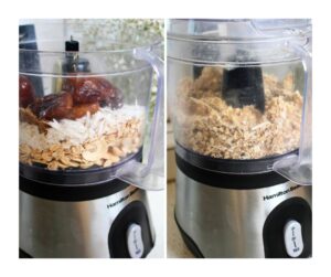 All of the ingredients have been blended in a food processor.