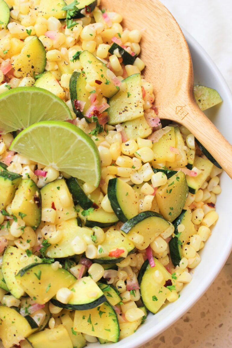 The Best Fresh Zucchini, Corn, and Garlic Sauté (vegan)