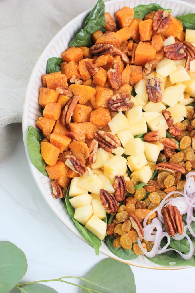 Fall salad in a large bowl.