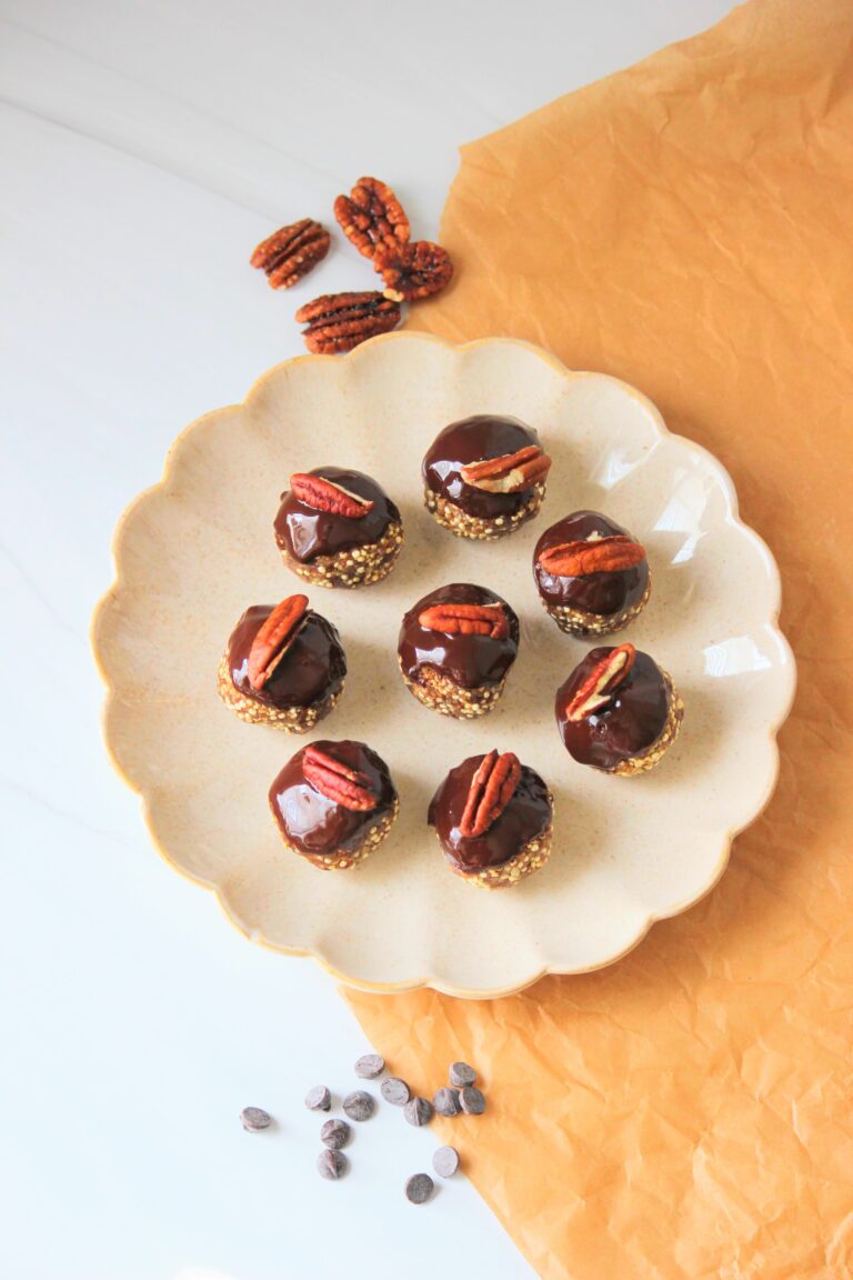 No-Bake Healthy Pecan Pie Bites (plant-based)