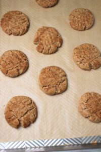 The cookies just came out of the oven.