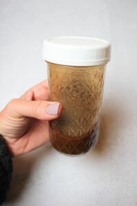 Just shook the dressing in a mason jar.