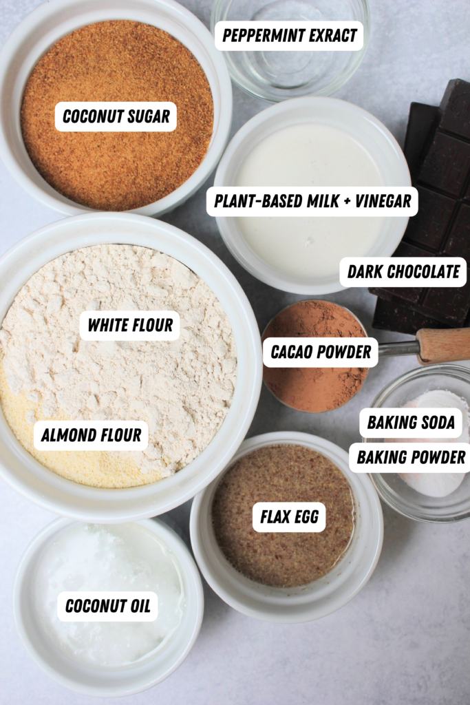 All of the ingredients needed for these cookies.