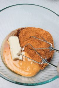 About to mix all of the wet ingredients in a large bowl.