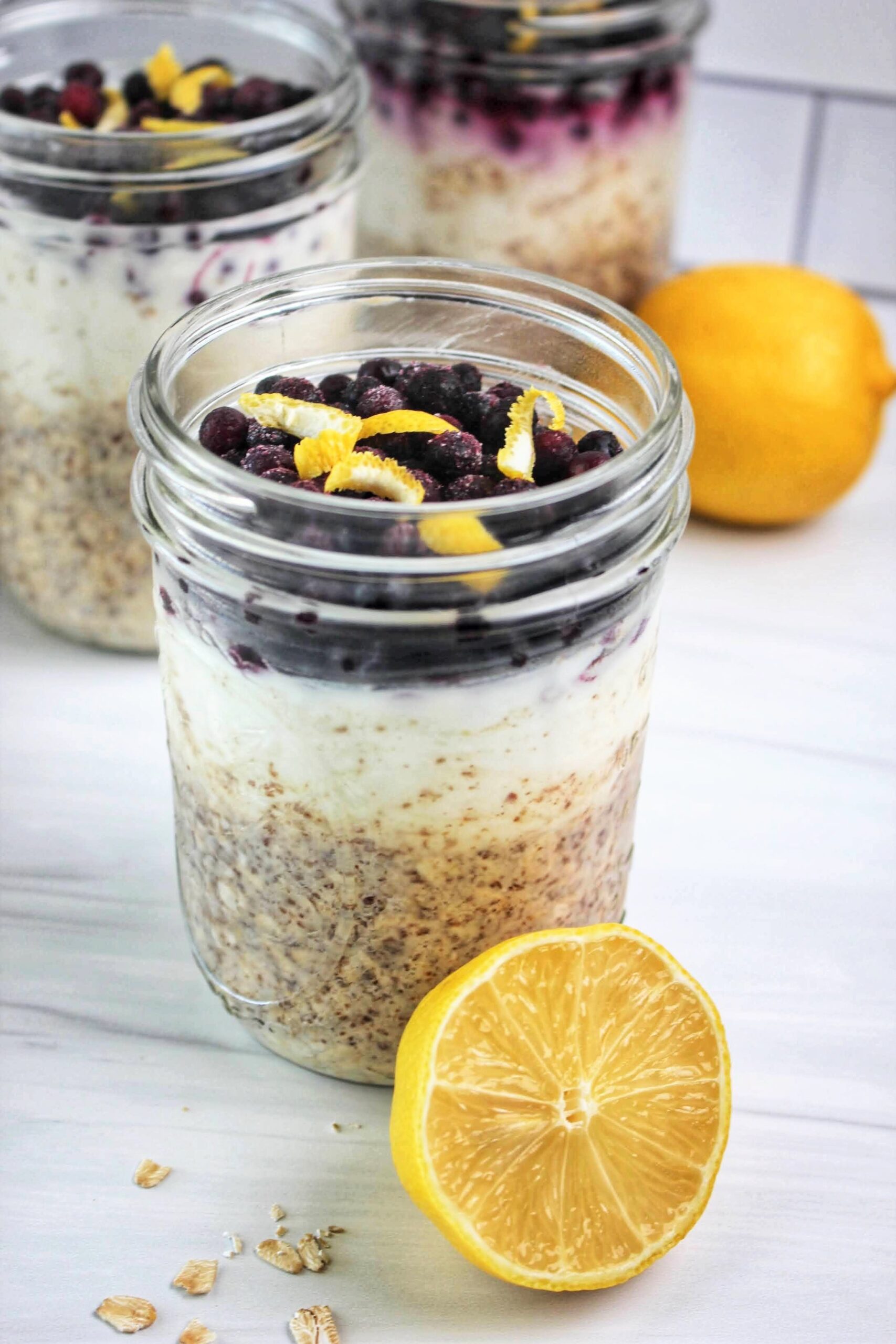 Dairy-Free Lemon Blueberry Overnight Oats - The Happy And Wholesome Mommy