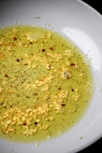 Just added spices to the pan to heat up.