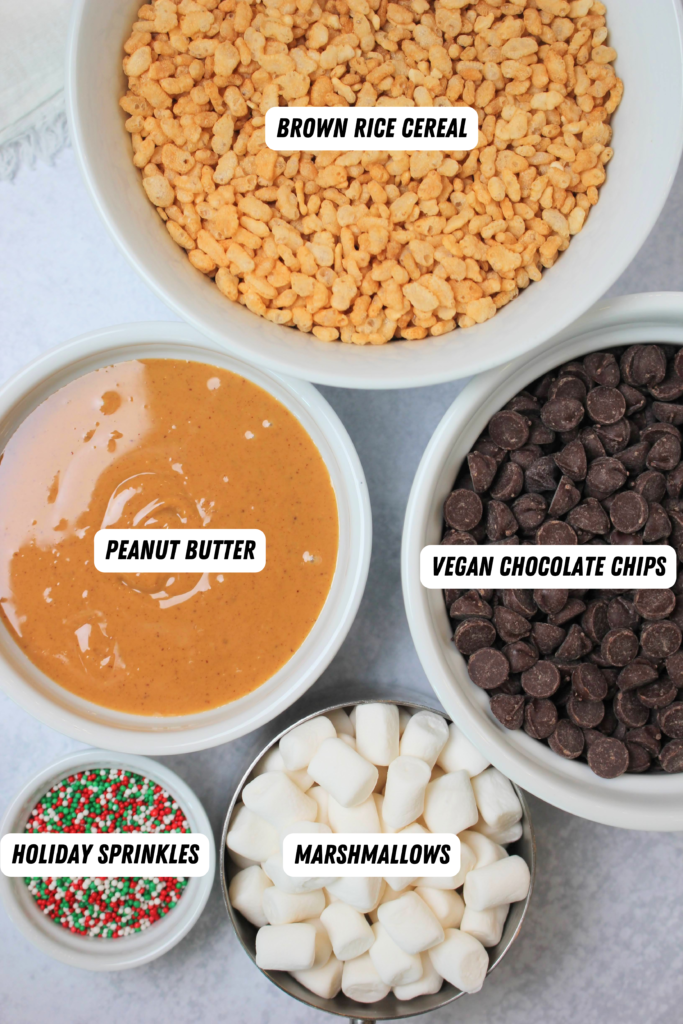 All of the ingredients needed for these vegan avalanche cookies.