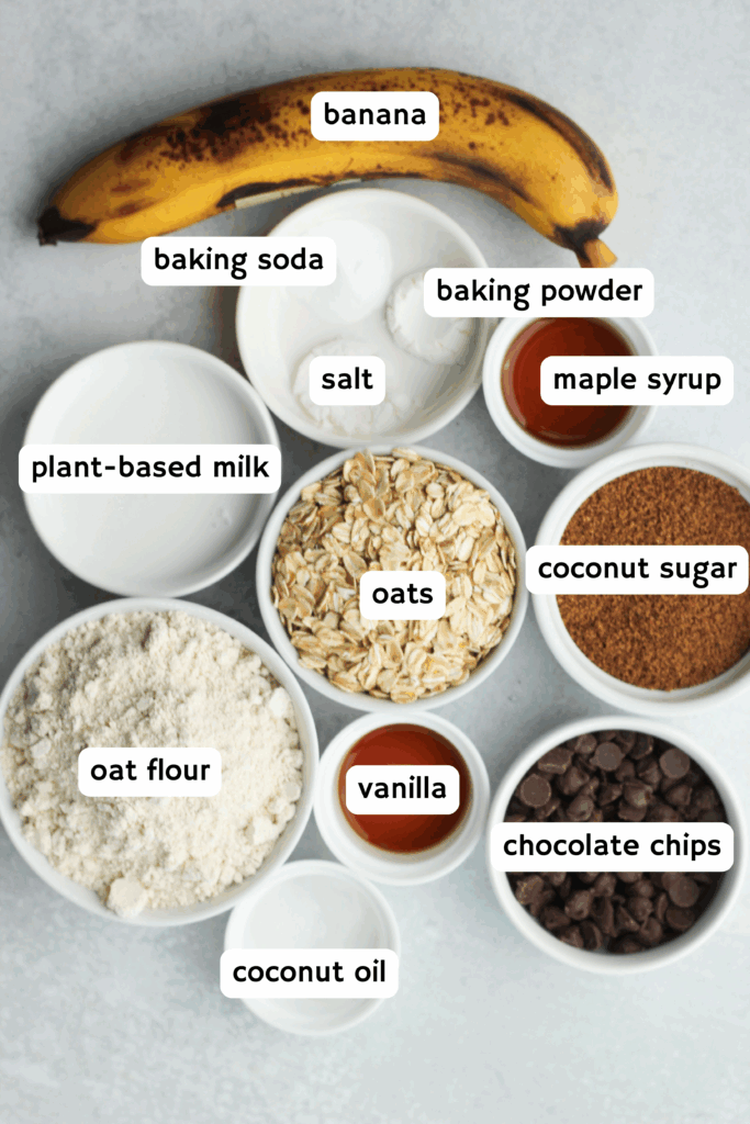 All of the ingredients needed to make these cookies.