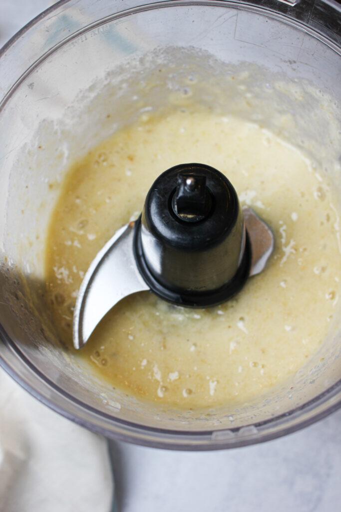 Just blended the wet ingredients in a food processor. 