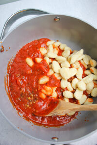 Just added the first three ingredients to the pot.