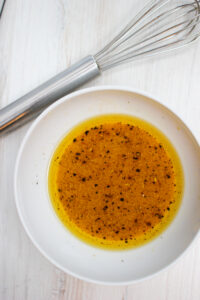 Just whisked the dressing ingredients in a small bowl.