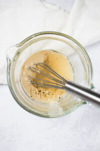 Just added all of the ingredients to a glass bowl and it is ready to mix.