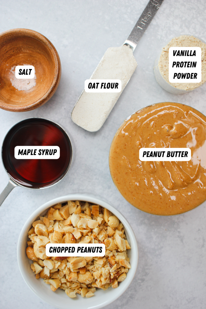 All of the ingredients needed for these peanut butter cookie poppers.