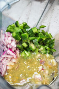 Just added the wet ingredients to the blender.