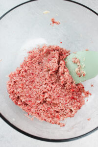 All of the ingredients are mixed in a bowl.