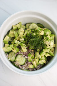 Just placed all of the ingredients into a large bowl.