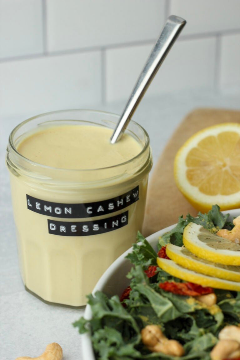 Creamy Lemon Cashew Dressing (Dairy-Free & Vegan)