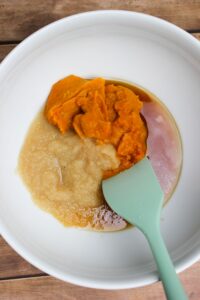 Just added all of the wet ingredients to a large mixing bowl. 