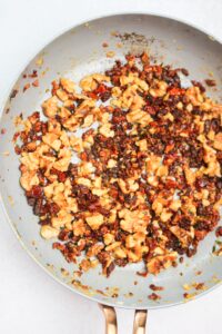 Just finished cooking the vinaigrette over the stove.