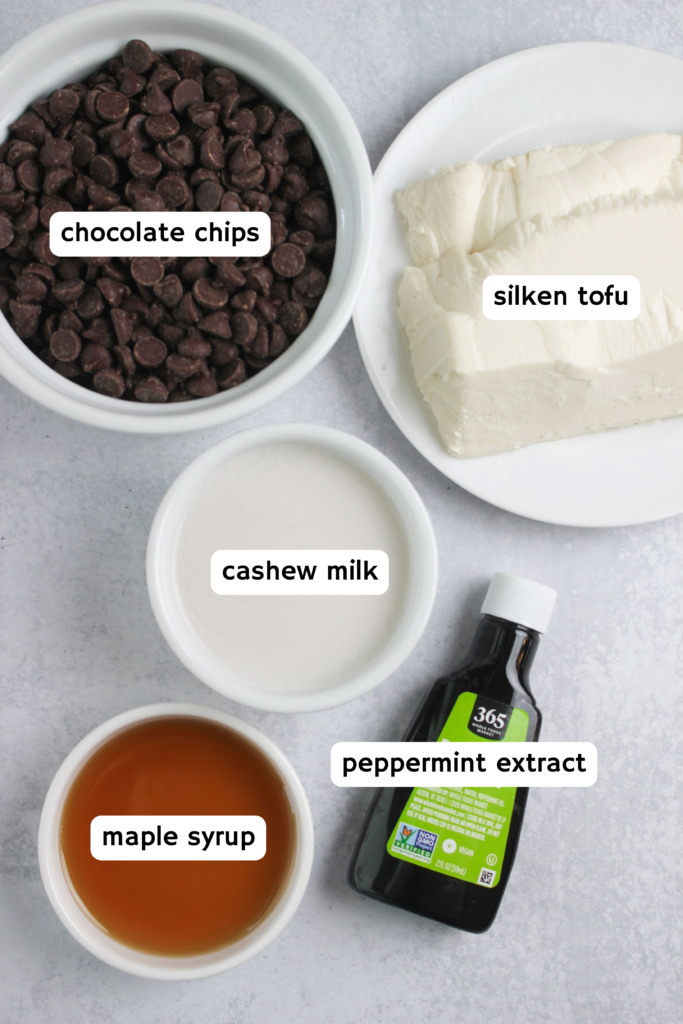 All of the ingredients nneded to make the center chocolate filling.