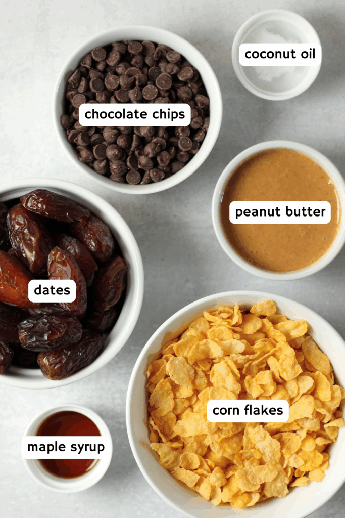 All of the ingredients needed to make these dates.
