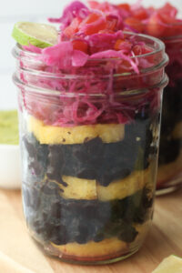 An up-close picture of one of the prepared jars.