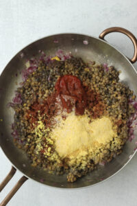 More ingredients have been added to the pan.