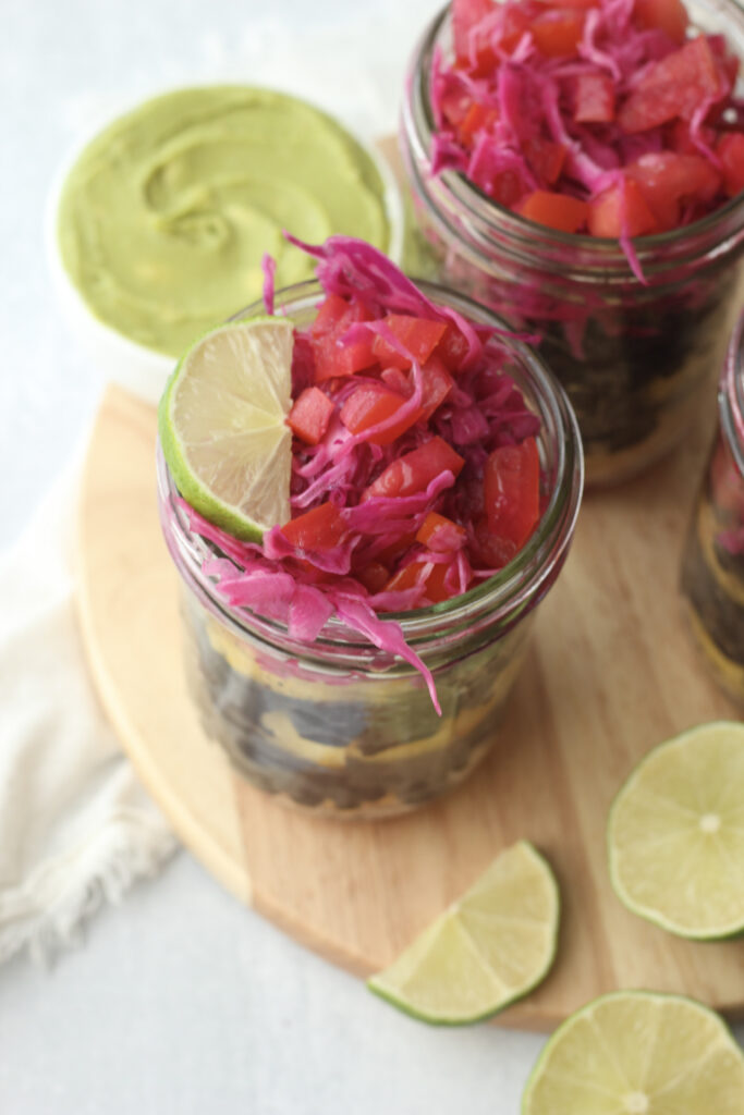 The jars are prepared and ready to eat.