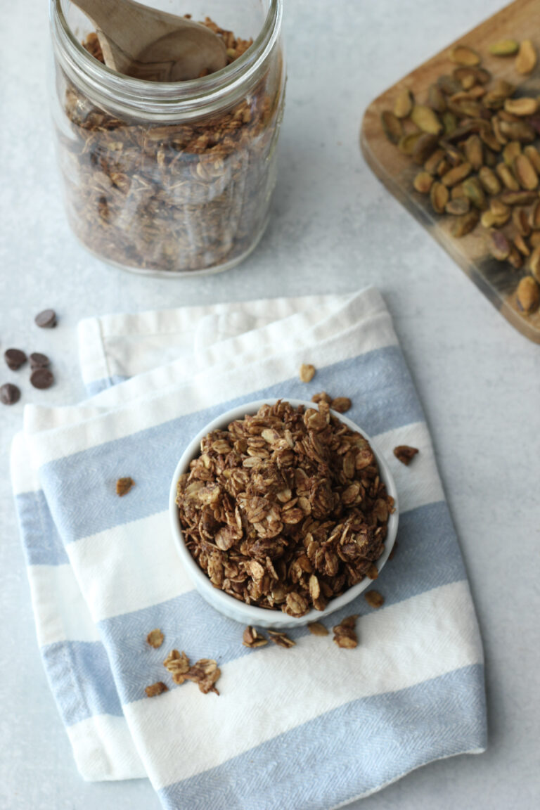 Dubai Chocolate Coconut Granola (dairy-free)
