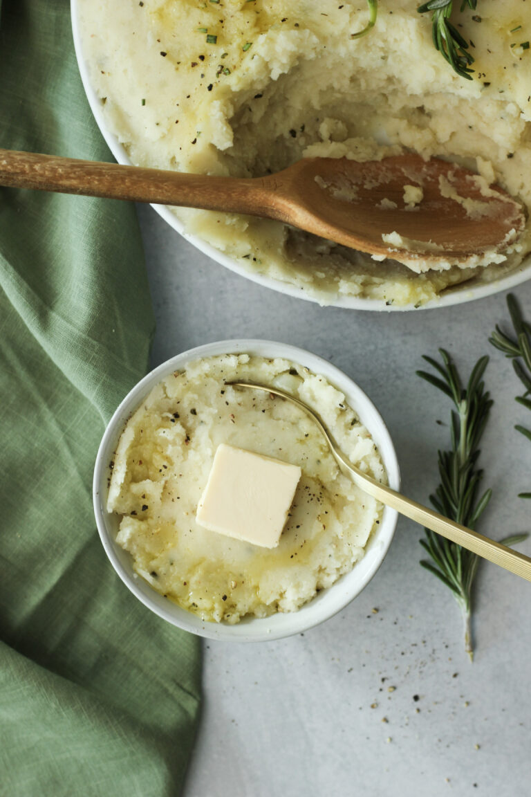 Vegan Garlic Herb Mashed Potatoes
